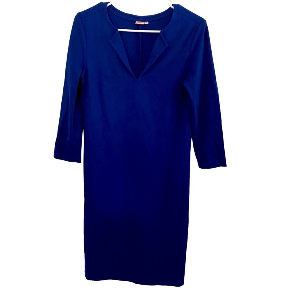 Persifor Dress Size Small Tyler ponte Navy Royal blue Shift Dress Resortwear